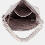 Acubi Woven Handle PU Leather Handbag - In Control Clothing
