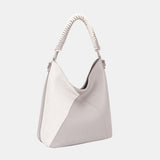 Acubi Woven Handle PU Leather Handbag - In Control Clothing