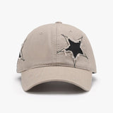 Adjustable Star Raw Hem Acubi Aesthetic Cap
