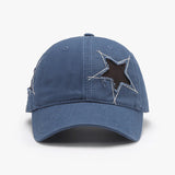Adjustable Star Raw Hem Acubi Aesthetic Cap