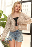 ADORA Button Down Crop Sweater Cardigan