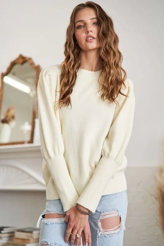 ADORA Puff Shoulder Sweater