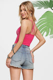 ADORA Rhinestone Casual Crop Top
