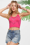ADORA Rhinestone Casual Crop Top
