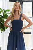 ADORA Smocking Top Wide Leg Jumpsuit