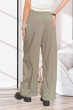 ADORA Waist Tie Crinkle Flowy Pants