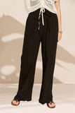ADORA Waist Tie Crinkle Flowy Pants
