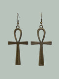 Ankh Large Statement Art Deco Earrings - In Control Clothing