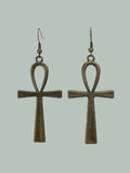 Ankh Large Statement Art Deco Earrings - In Control Clothing