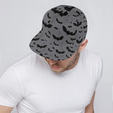Bat Pattern Snapback Cap