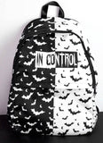 Bat Pattern In Control Backpack - In Control Clothing