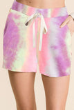 BiBi Tie Dye Print Shorts With Twill Tape Drawstring