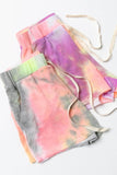 BiBi Tie Dye Print Shorts With Twill Tape Drawstring