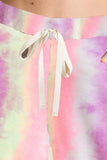 BiBi Tie Dye Print Shorts With Twill Tape Drawstring