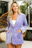 BiBi Velvet Sequins Patch Pockets Single Blazer