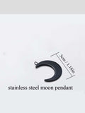 Black Big Moon Gothic Choker - Crescent Necklace - In Control Clothing