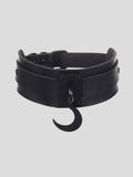 Black Big Moon Gothic Choker - Crescent Necklace - In Control Clothing