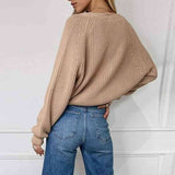 Button Up V - Neck Long Sleeve Cardigan
