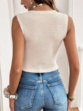 Button Up V - Neck Vest