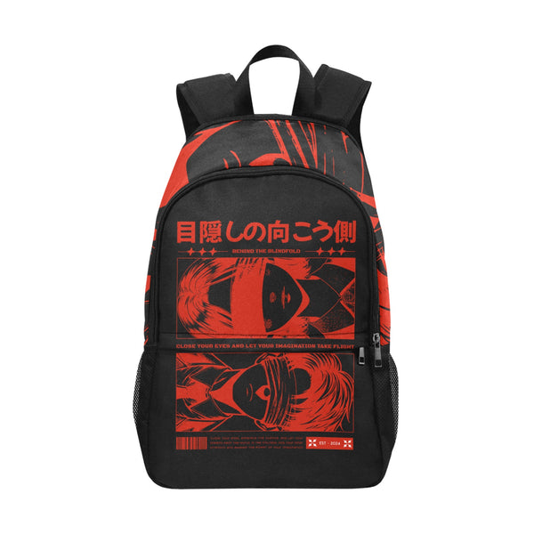 Graphic Anime Backpack with Adjustable Straps & Side Pockets