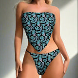 Cartoon Trippy Smiley Bikini swimwear