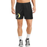 Cat Moon Art Men's Mid-Length Shorts - In Control Clothing