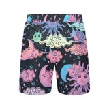 Celestial Sun and Moon Rainbow Men's Shorts