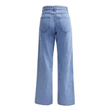Classic Blue High - Waist Denim Jeans for Women - Wide Leg Fit - In Control Clothing