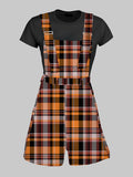 Classic Plaid Overalls for Women - Effortless Style with Front Pockets - In Control Clothing