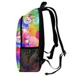clown 3 Fabric Backpack with Side Mesh Pockets (Model 1659)