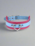 Collar Necklace with Two - Tone Heart - Kawaii Jewelry - In Control Clothing