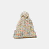 Contrast Cable - Knit Hat with Pompom