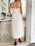 Contrast Wide Strap Midi Cami Dress