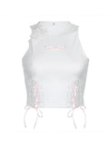 Coquette Bow Tie Up Tank Top - In Control Clothing