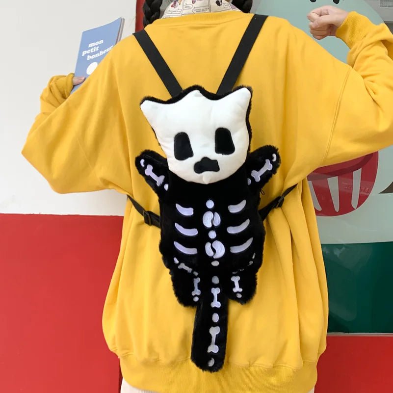 Creepy Cute Skeleton Plush Backpack - In Control Clothing