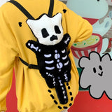 Creepy Cute Skeleton Plush Backpack - In Control Clothing