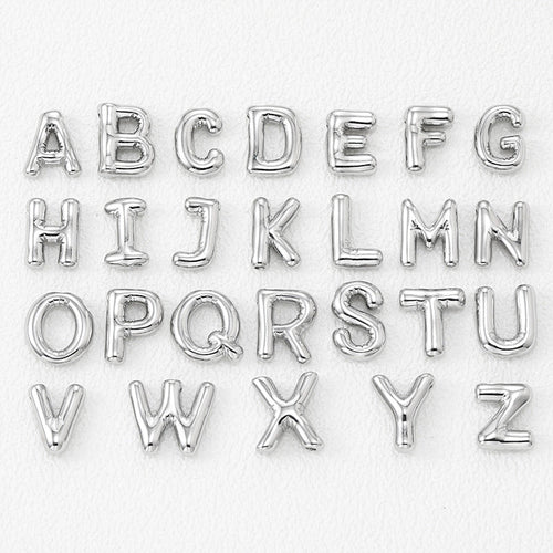 Cute Bubble Letter Charm Pendant Necklace