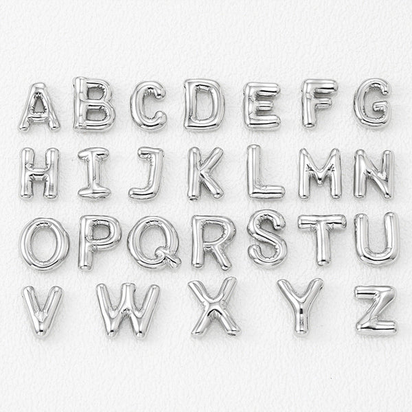 Cute Bubble Letter Charm Pendant Necklace