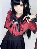 Cute Jirai Kei Lace Blouse - Perfect for Dark Academia Style - In Control Clothing