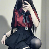 Cute Jirai Kei Lace Blouse - Perfect for Dark Academia Style - In Control Clothing