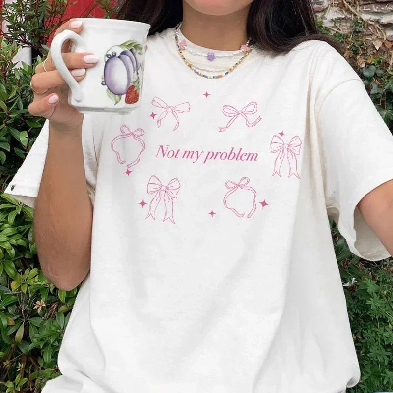 Cute Kawaii Coquette T-shirt – Bow Graphic Design - In Control Clothing