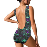 Cyberpunk Aesthetic Women's High Cut Backless Swimsuit