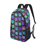 Neon Cat Backpack - Vibrant Cosmic Design