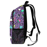 Mystical Pixel Mushroom Backpack - Purple Aesthetic Accessory