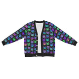 Men's Colorful Cat Cardigan – Bright & Bold Cartoon Prints