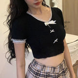 Dark Coquette Cropped Top - In Control Clothing