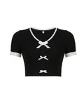 Dark Coquette Cropped Top - In Control Clothing