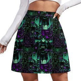 Dark Cyber Anime A - Line skirt