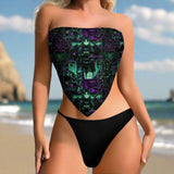 Dark Cyberpunk Anime Two Piece Bikini Swimwear