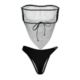 Dark Cyberpunk Anime Two Piece Bikini Swimwear